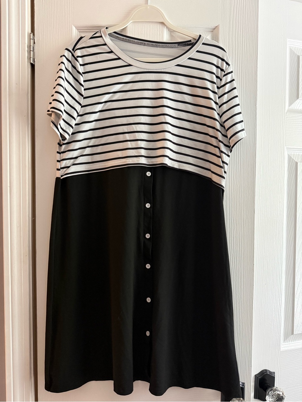 Striped Nursing Dress, Large
